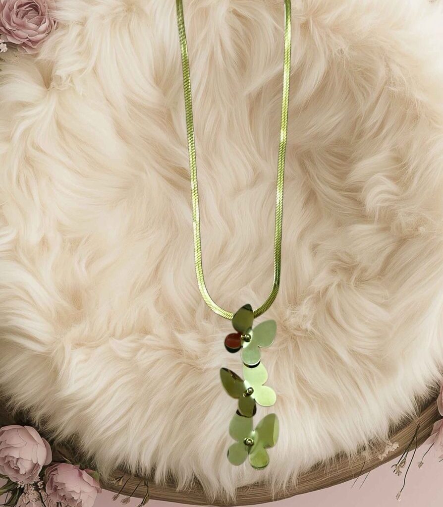 NP Golden Grace Butterfly Chain Necklace