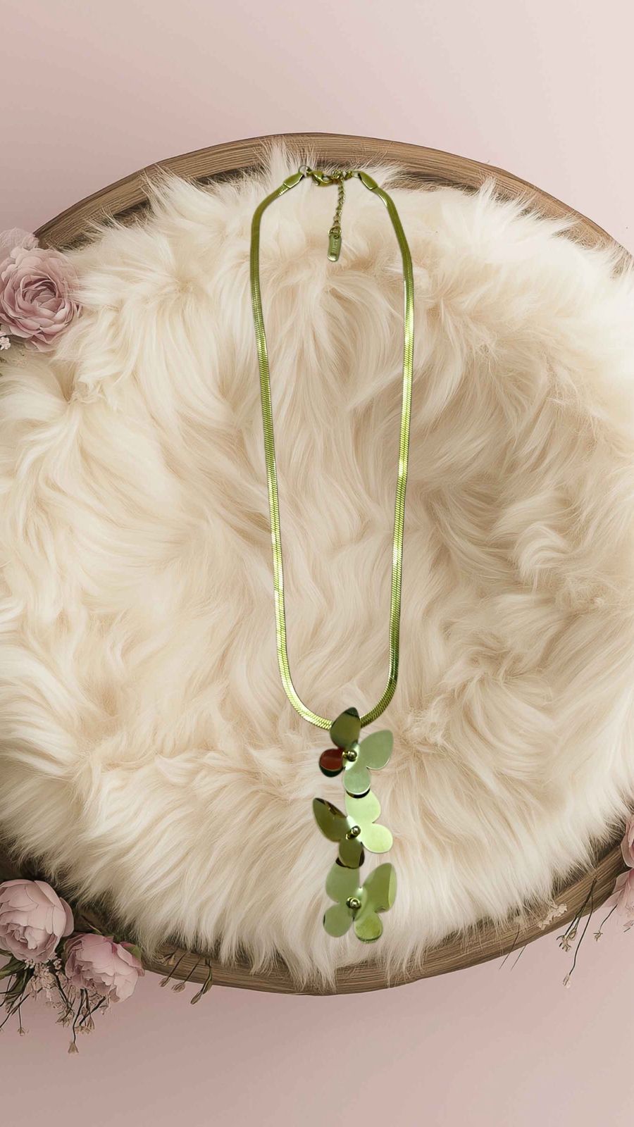 NP Golden Grace Butterfly Chain Necklace - Image 2